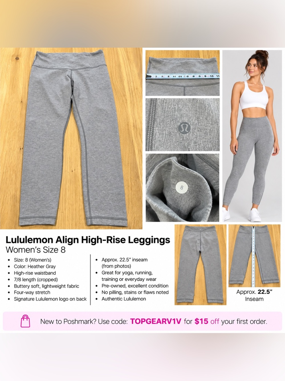 Lululemon Align High-Rise Leggings
Women's Size 8
• Size: 8 (Women's)